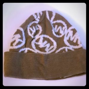 Michael Kors tan knit cap